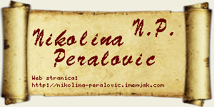 Nikolina Peralović vizit kartica